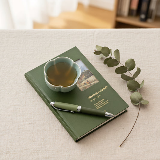 Longquan Celadon Gongfu Tea Set – Five Floral Porcelain Cups