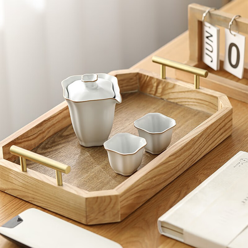 Auspicious Ru Kiln Travel Tea Set