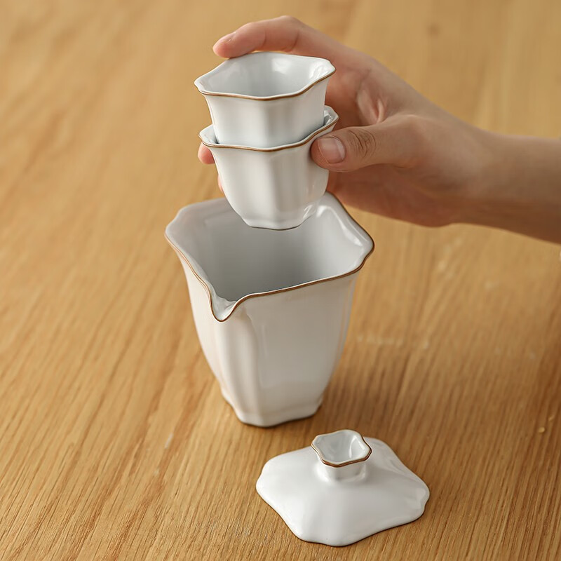 Auspicious Ru Kiln Travel Tea Set