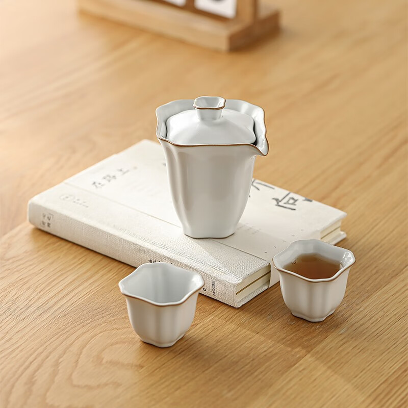 Auspicious Ru Kiln Travel Tea Set