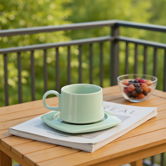 Celadon Satisfying Tea & Coffee Cup with Saucer