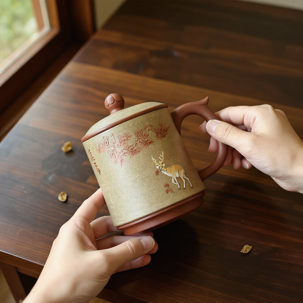 Elegant Deer’s Call Yixing Zisha Tea Cup