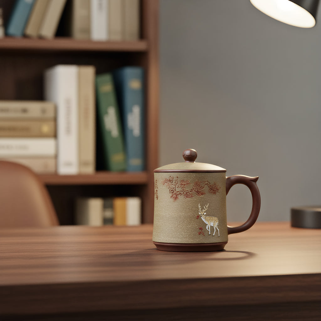 Elegant Deer’s Call Yixing Zisha Tea Cup