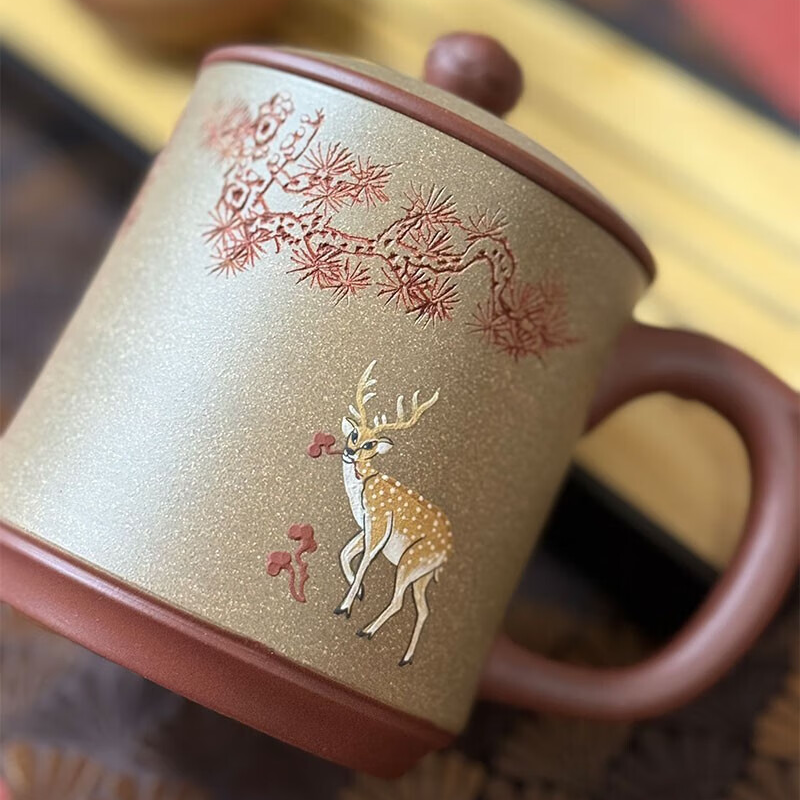 Elegant Deer's Call Yixing Tea Cup