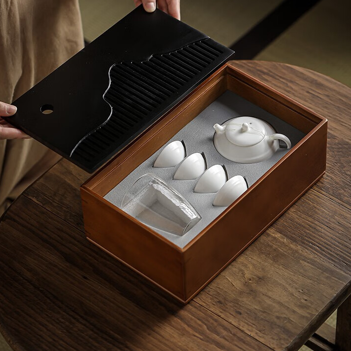 Joyful Reunion White Porcelain Tea Set