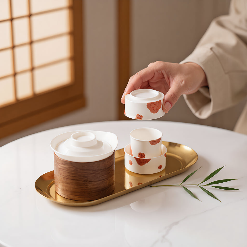 Small Bliss White Porcelain Tea Set
