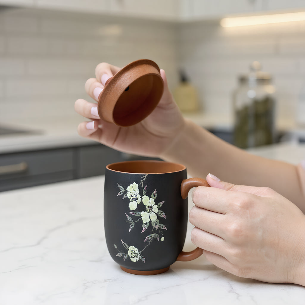 Blooming Flowers Yixing Zisha Tea Cup
