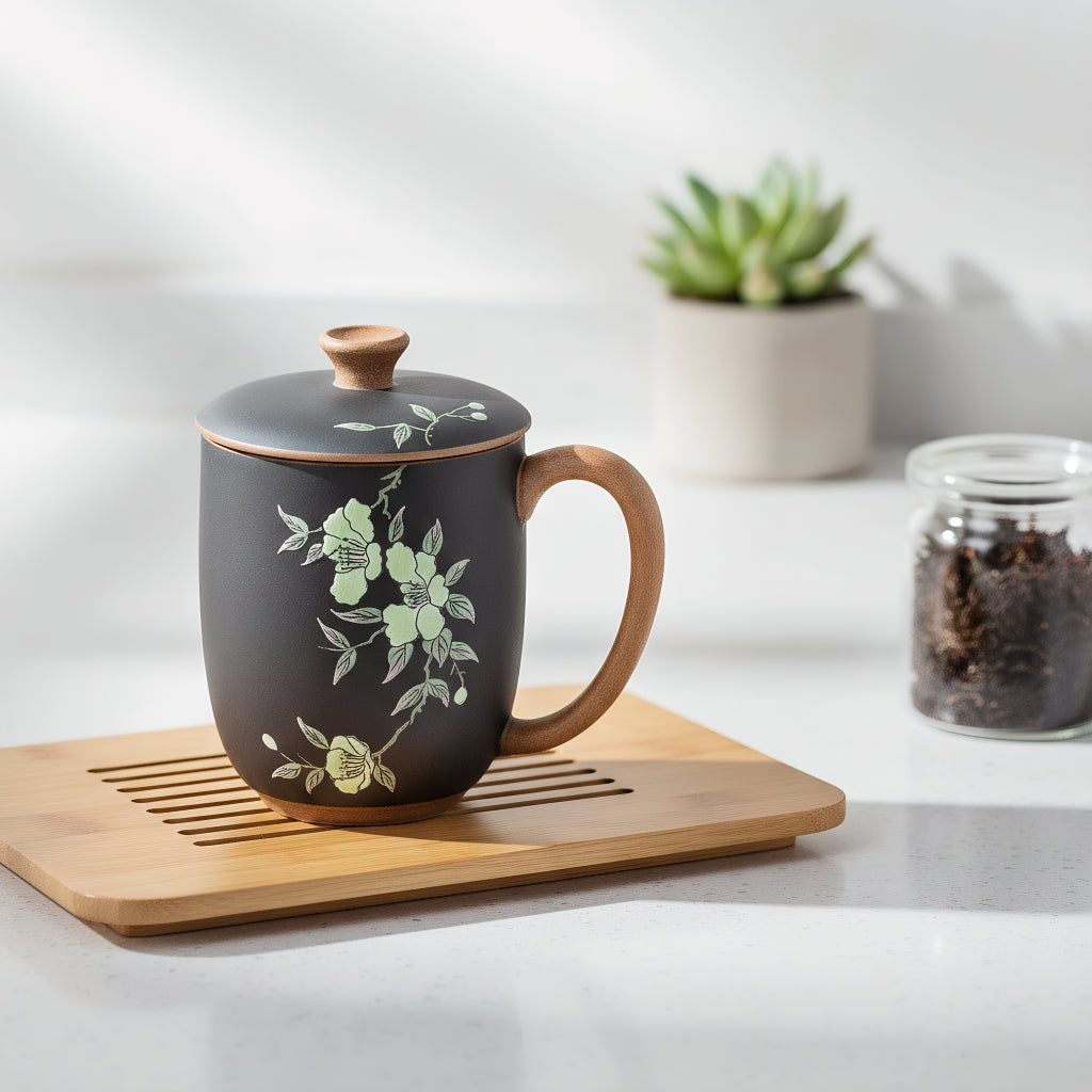 Blooming Flowers Yixing Zisha Tea Cup